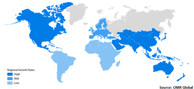  Global Smartphone Sensors Market Share by region 