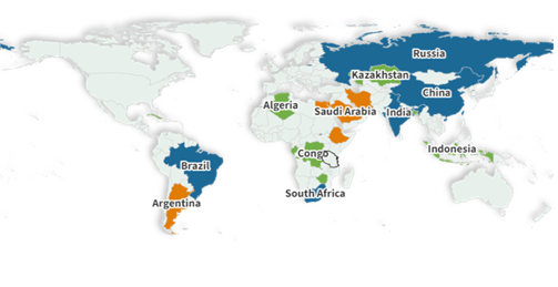 the new map of brics countries would look like this from 2024