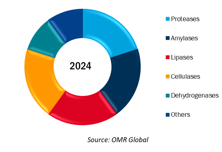 global agricultural enzymes market share by enzyme type
